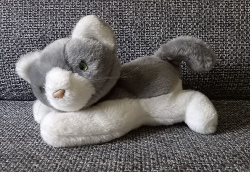 Doudou peluche chat - e4, gris