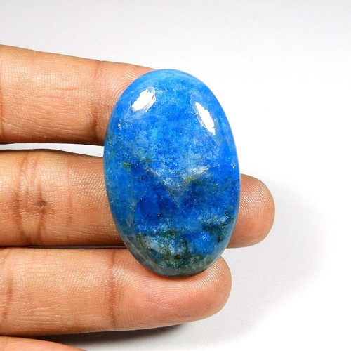 Cabochon naturel bleu - , fluo