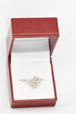 BAGUE ANCIENNE ART DÉCO FORME GEOMETRIQUE DIAMANTS OR BLANC VINTAGE