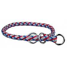 Collier L. 47-55 cm ø18 mm CAVO d'éducation bleu-rouge