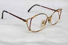 Monture Lunettes Vintage Christian Dior Austria Métal doré et écaille turtoise