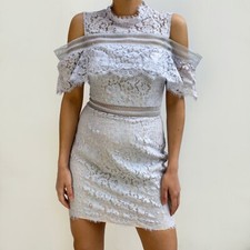 Keepsake the label lavender love core lace frill fitted dress FREE SHIPPING