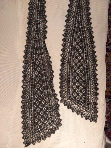 Guipure dentelle noire - guipure, xixe