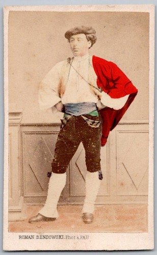 Cdv 1870 béarnais costume - béarnais,