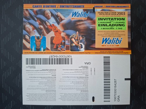 Ancien ticket entrée