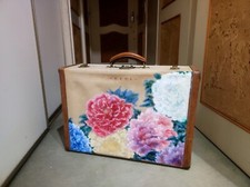 Valise HERMES Paris Vintage Toile Et Cuir laiton doré RARE
