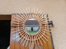 Miroir Soleil Rotin
