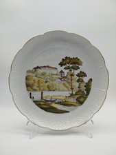 Assiette Porcelaine De Ludwigsburg Château De Tübingen Allemagne Peint A La Main