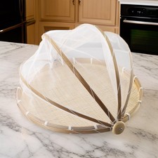 Pelle Durable-Bamboo Woven-Basket Anti-moustique Filet Fruits Et Légumes Panier