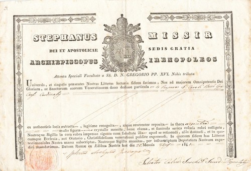 Religiosa papier 1841 bulle - 1841,