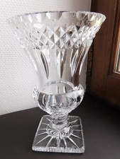 ancien vase en cristal taillé forme médicis