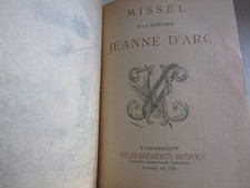 Missel de La vénérable Jeanne D'Arc / Turnhout Brepols / Sans date / RefG2