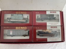 Collection bemo hom / 4 wagons marchandise RHB avec changement dans coffret