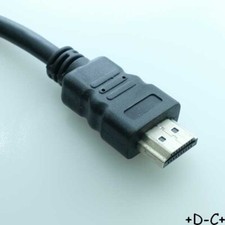 Cordon HDMI 19 pins mâle vers DVI-D 18+1 mâle 2m00 AWG28 741-20010 CNC