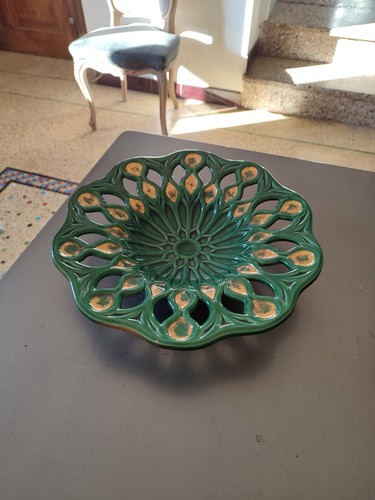 Grand plat faience - grand, verte