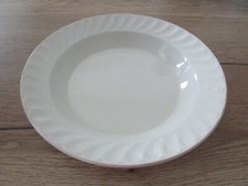 Plat rond creux  Blanc bords