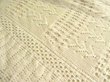 Antique Vintage French Hand Made Lacy Bed Cover.65 inches wide x 93 inches long