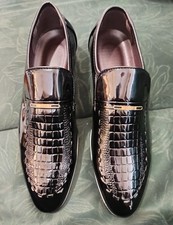 MOCASSINS VERNIS NOIR HOMMES .... TAILLE U.E:  42,5 .... NOTE 43 .....NEUFS !!!