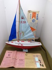 Ancien voilier GS complet jouet vintage french boat Giraud Sauveur F/28
