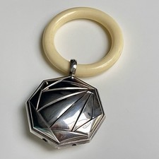 Ancien Hochet bébé Argent ART DECO ANTIQUE Sterling silver baby Rattle