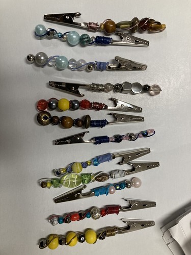 Beaded aluminum clip one - beaded,