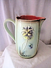 Ancien pichet en barbotine décor fleur pensée XIXe N° 416-Onnaing autre