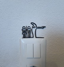 Déco Interrupteur la Ligne Toilettes - Décoration Murale - Idée Cadeau