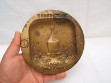 ancien cendrier bénédictine publicitaire 1863 1913 en métal Diamètre : 14,5 cm