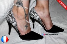 Escarpins Sexy Bicolor Python