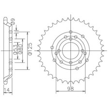 Engrenage S AC P420 - Z53 Derbi Senda Sm DRD E1R (SDR1HB) Ducati 50 03>03