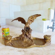 BEAU GRAND ENCRIER en BRONZE