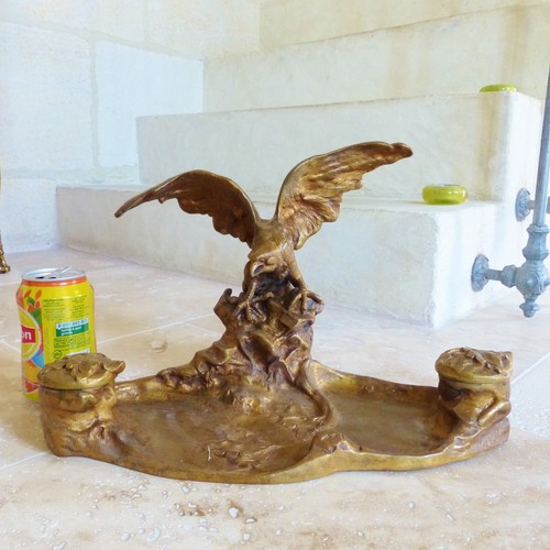 Beau grand encrier - en, bronze