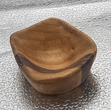 SALIERE VINTAGE FORME LIBRE GRANDJEAN JOURDAN VALLAURIS FAUX BOIS L 7 cm