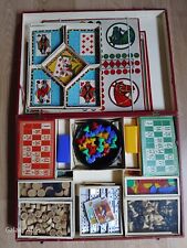 Malette de jeux de société traditionnels années 1950/60.
