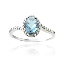 925 Argent 1.5ct Suisse Topaze