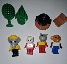 ❤️?Lego  fabuland 4 Figurines + Accessoires  Vintage Tbe