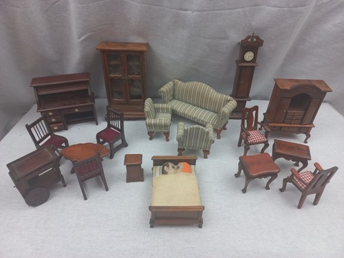Lot ancien 18 meubles bois - ancien,