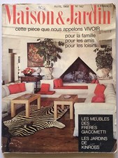 Maison et Jardin les meubles Giacometti Avril 1968 N°142 pub Guy Bourdin Volvo
