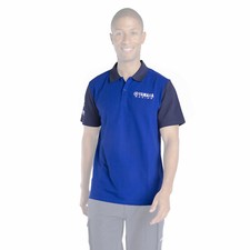 MF6120 Polo Paddock Bleu Pour Homme Original Yamaha Racing