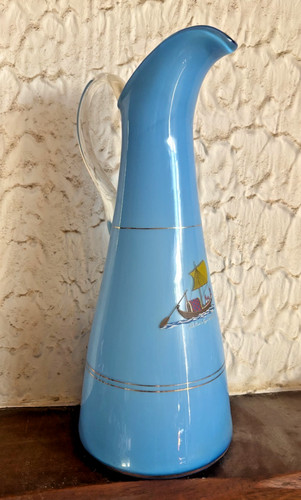 Ancien grand broc opaline - grand, en