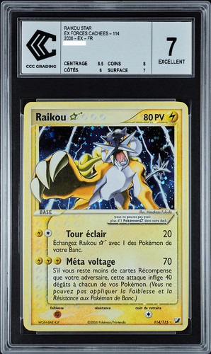 Carte pokémon raikou - carte,