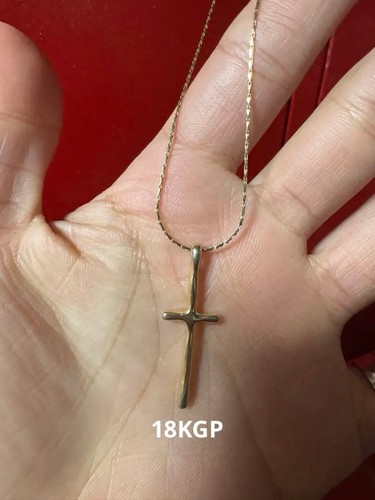 Collier croix vintage - , or
