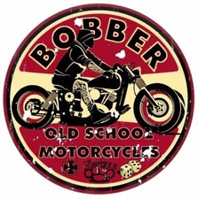 Autocollant rétro Bobber old school motos sticker course rétro vintage #1