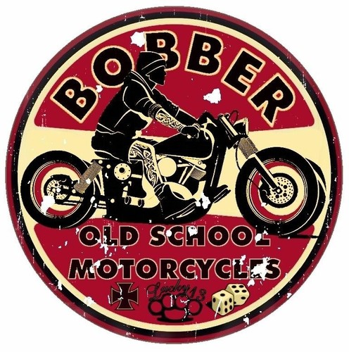 Autocollant rétro bobber old - bobber,