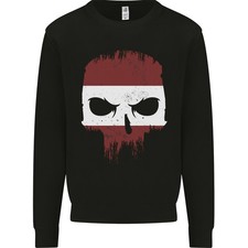 Sweat À Capuche Pour Hommes Avec Drapeau De Gym Autrichien Skull Autriche