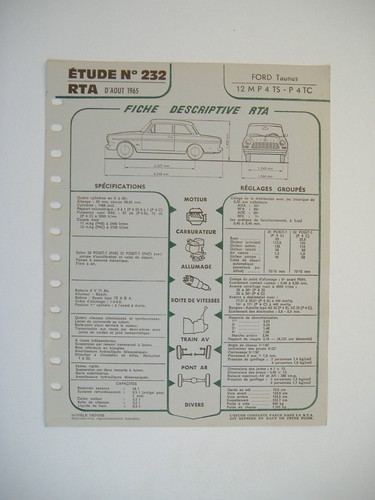 Fiche technique rta 232 - technique,