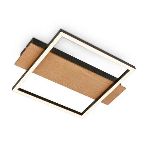 Plafonnier led décor bois - décor,