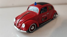 VW Coccinelle 1950 Ville d'Eu - Solido Pompiers 1/43 sous coque plastique