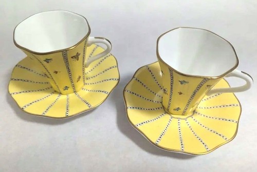 Soucoupe tasse papillon - , jaune