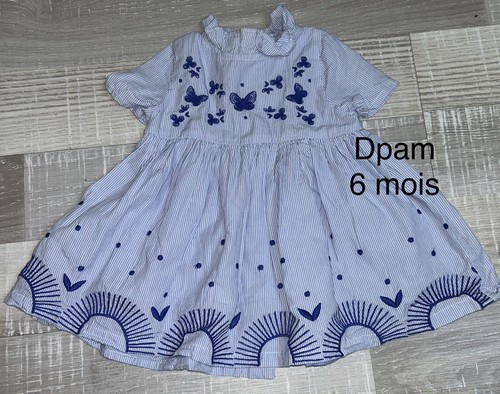 Dpam mois fille robe coton - 6,